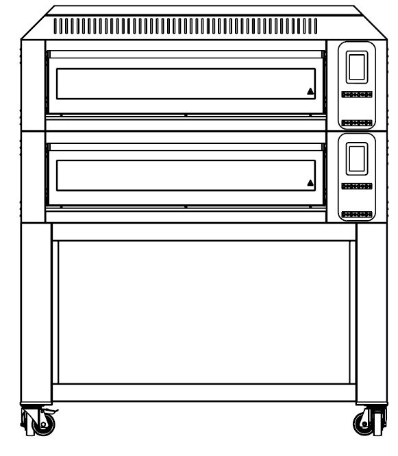 Piec elektryczny do pizzy dwukomorowy z podstawą 16x30 cm COMP - 2S L12 Resto Quality